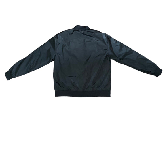 BOMBER JACKET GOOSE ISLAND‎ BEER CO Black Full Zip Jacket Coat Men Large - Picture 8 of 11